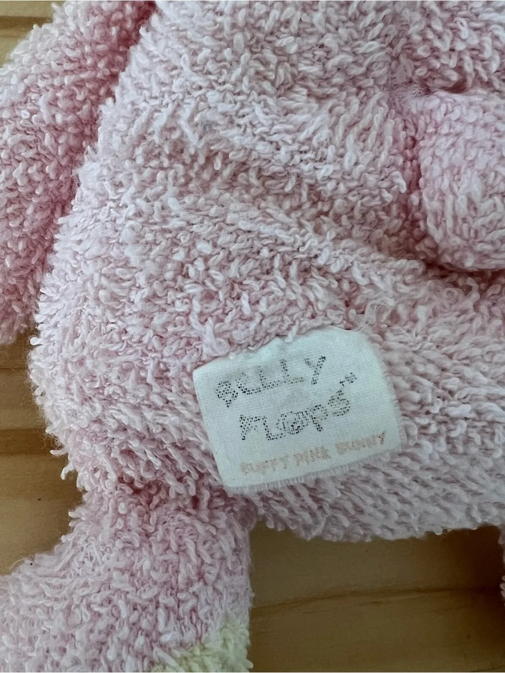 Prestige Belly Flops Buffy Pink Bunny Rabbit Terry Cloth Bean Bag Stuffed Toy